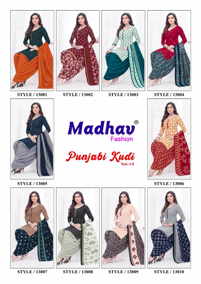 Punjabi Kudi Vol 13 By Madhav Printed Cotton Dress Material Wholesale Price In Surat
